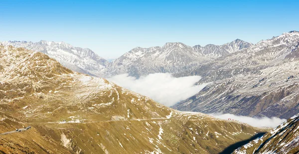 Vista da Furkapass, cantone di Graubunden, Svizzera — Foto Stock