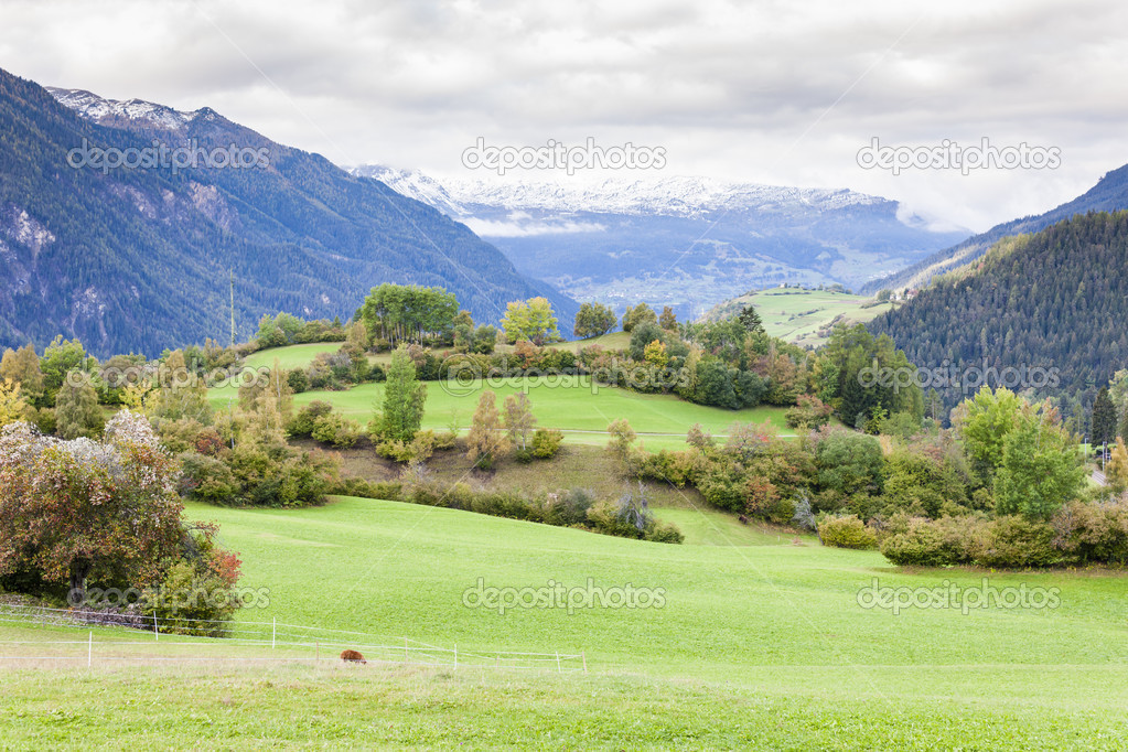 Alps landscape near Filisur, canton Graubunden, Switzerland