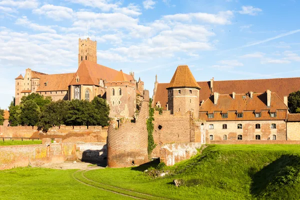 Malbork kasteel, Pommeren, Polen — Stockfoto