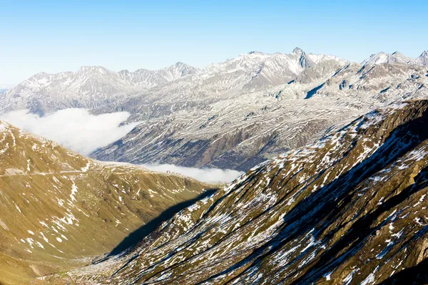 Vista de Furkapass, cantão Graubunden, Suíça — Fotografia de Stock