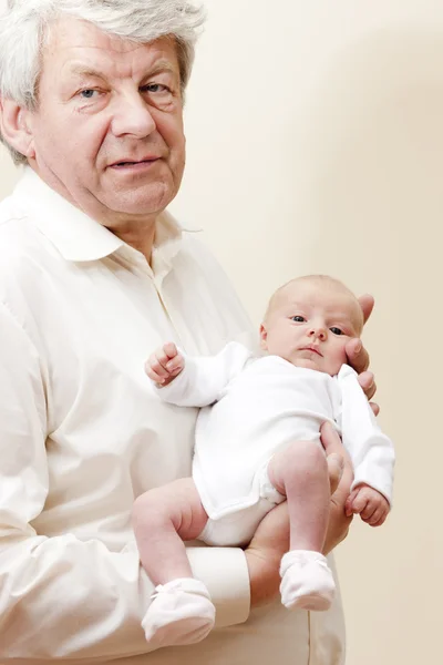 Grandfather with his granddaughter — Stock Photo, Image