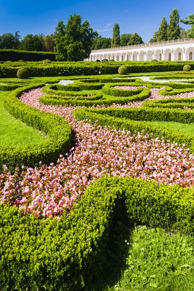 クロムニェジーシュの宮殿のフラワー ガーデン — ストック写真
