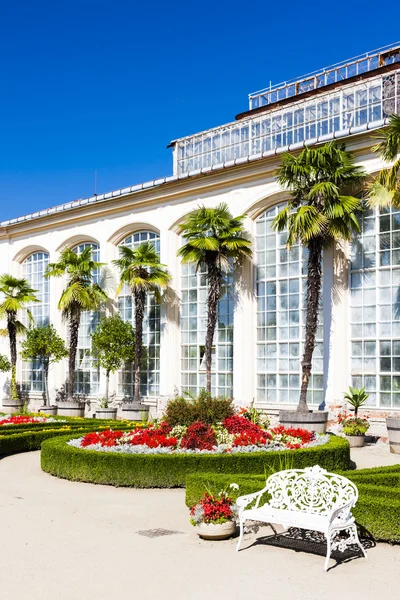 Blomma trädgård Kroměříž Palace — Stockfoto