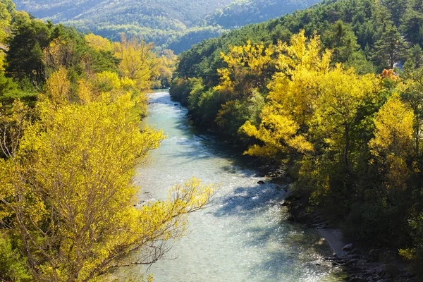 Valley of river Verdon in autumn — Stock Photo, Image