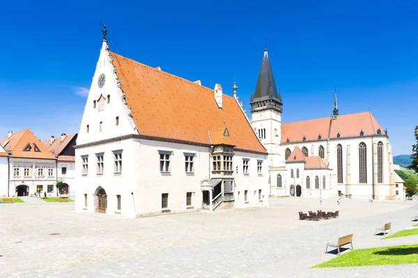 Rathausvorplatz, Bardejov — Stockfoto