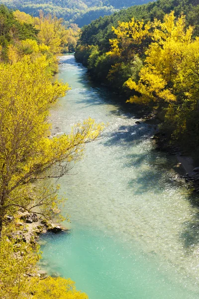 Dolina rzeki verdon w jesieni, Prowansja, Francja — Zdjęcie stockowe