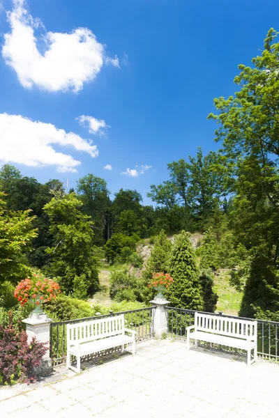 Jardin du château de Kozel, République tchèque Images De Stock Libres De Droits