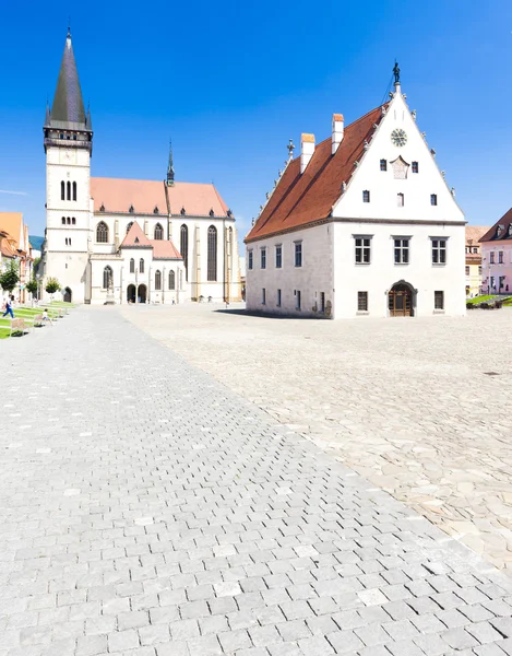 Stadhuis plein, Bardejov, Slowakije — Stockfoto