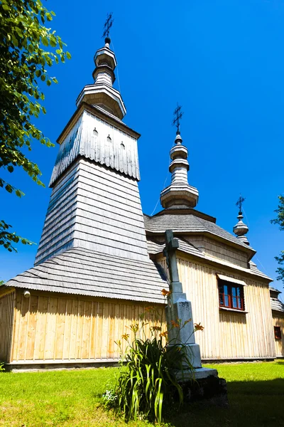 Trä kyrka, ladomirova, Slovakien — Stockfoto
