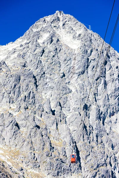 Kolejka linowa na Łomnicki szczyt — Zdjęcie stockowe