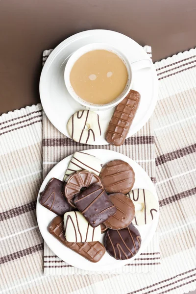 Café com biscoitos — Fotografia de Stock