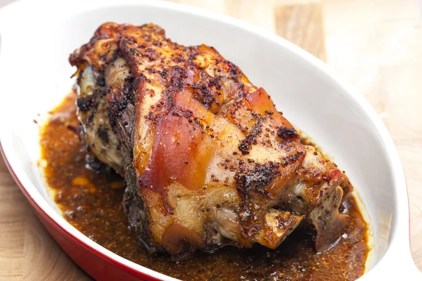 Slowly baked pork knee — Stock Photo, Image