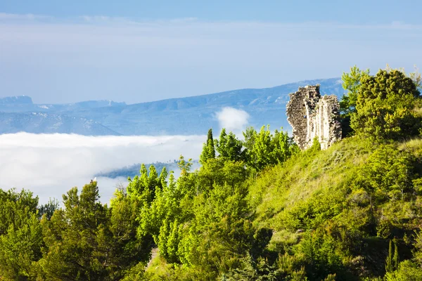 Ruïnes van het kasteel, montfuron, provence, Frankrijk — Stockfoto