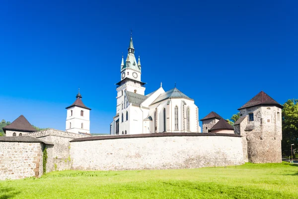 Castillo e iglesia de Santa Catalina, Kremnica, Eslovaquia — Foto de Stock