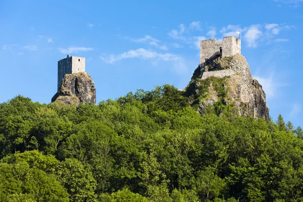Zřícenina hradu trosky, Česká republika — Stock fotografie