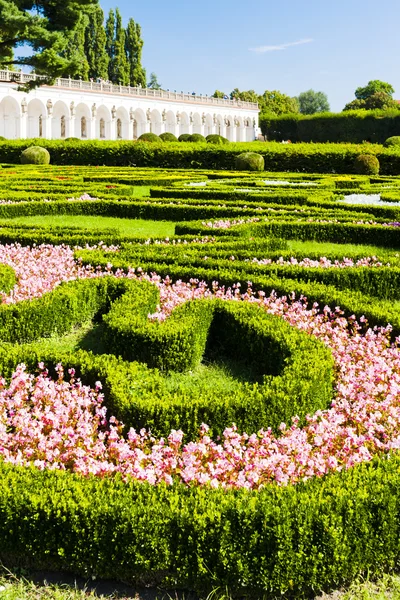 Flower garden of Kromeriz Palace — Stock Photo, Image