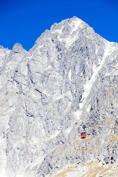 Funivia per Lomnicky Peak, Vysoke Tatry (Alti Tatra), Slovacchia — Foto Stock