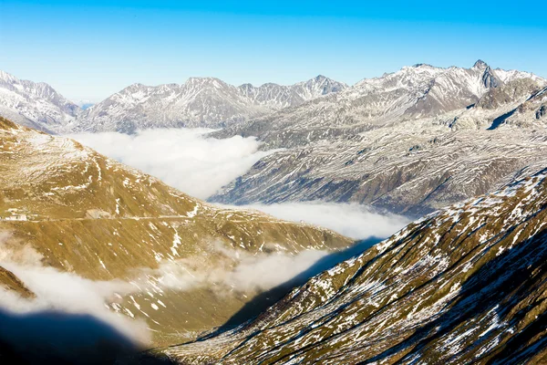 Vista de Furkapass, cantão Graubunden — Fotografia de Stock
