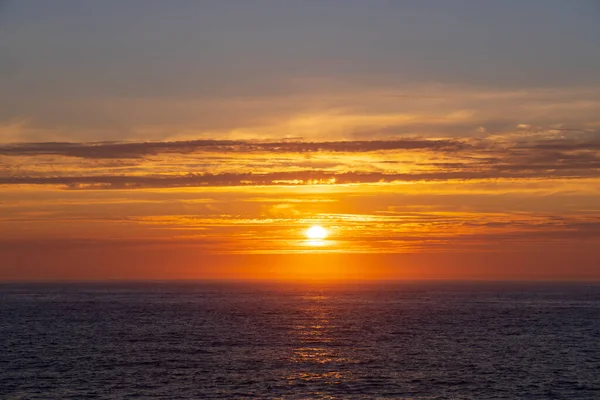 Céu Bonito Com Nuvem Antes Pôr Sol — Fotografia de Stock