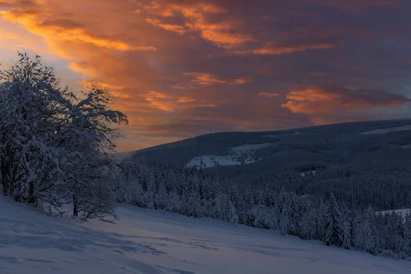 Tájkép Mala Upa Nemzeti Park Krkonose Kelet Csehország — Stock Fotó