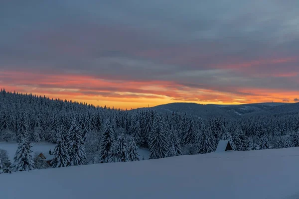 Paisagem Com Mala Upa Parque Nacional Krkonose Boêmia Oriental República — Fotografia de Stock