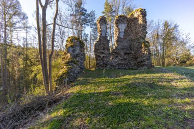 Chlum kalıntıları 13. yüzyıldan, Zbysov yakınlarında, Orta Bohemya, Çek Cumhuriyeti
