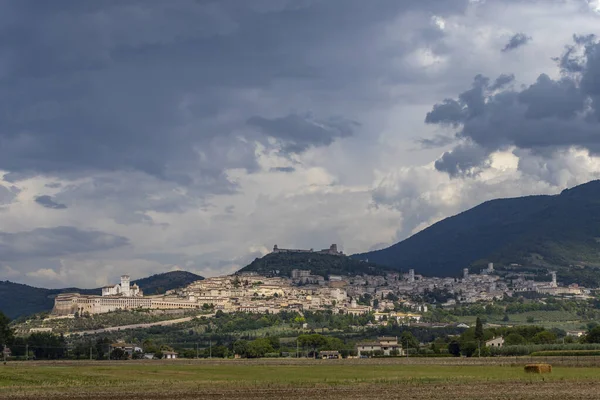 Vista Panorámica Del Casco Antiguo Asís Provincia Perugia Región Umbría —  Fotos de Stock