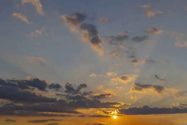 Céu Bonito Com Nuvem Antes Pôr Sol — Fotografia de Stock