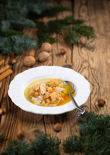 Traditional Christmas Food Czech Republic Fish Soup — Stock Photo, Image