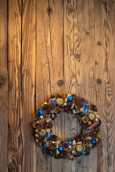 Traditionele Tsjechische Kerst Achtergrond Houten Plank — Stockfoto