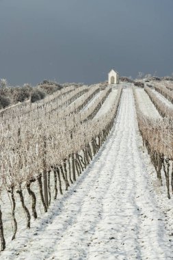Hnanice yakınlarındaki Calvary, Znojmo bölgesi, Güney Moravya, Çek Cumhuriyeti