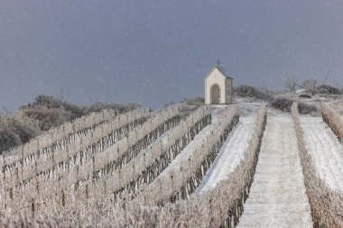 Hnanice yakınlarındaki Calvary, Znojmo bölgesi, Güney Moravya, Çek Cumhuriyeti