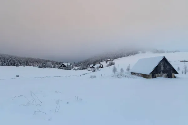 Jizerka Nederzettingen Delen Dorp Korenov Liberec Regio Noord Bohemen Tsjechië — Stockfoto