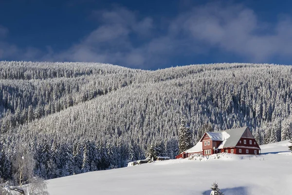 ホルニ ウパ周辺の冬の風景 巨人山脈 クルコノセ 北ボヘミア チェコ共和国 — ストック写真