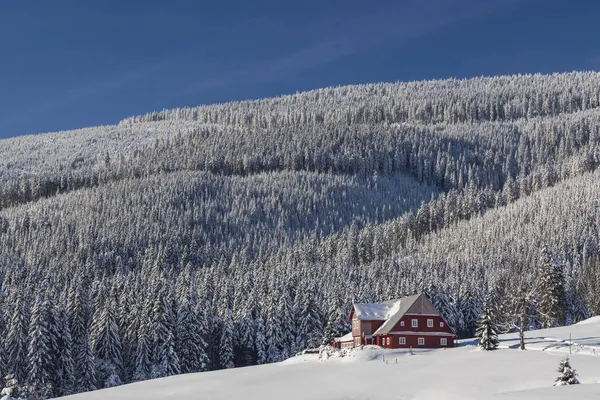 Winter Landscape Horni Mala Upa Giant Mountains Krkonose Northern Bohemia — Stock Photo, Image