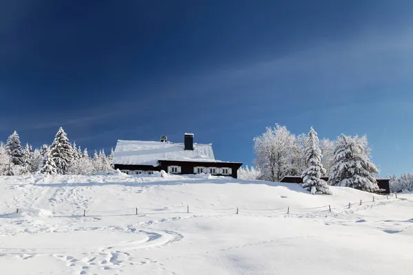 ホルニ ウパ周辺の冬の風景 巨人山脈 クルコノセ 北ボヘミア チェコ共和国 — ストック写真