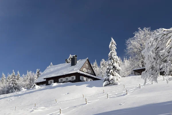 Winterlandschap Rond Horni Mala Upa Reuzengebergte Krkonose Noord Bohemen Tsjechië — Stockfoto