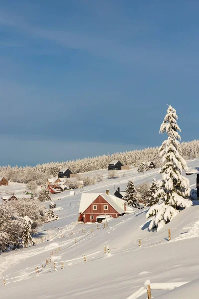 Winterlandschap Rond Horni Mala Upa Reuzengebergte Krkonose Noord Bohemen Tsjechië — Stockfoto
