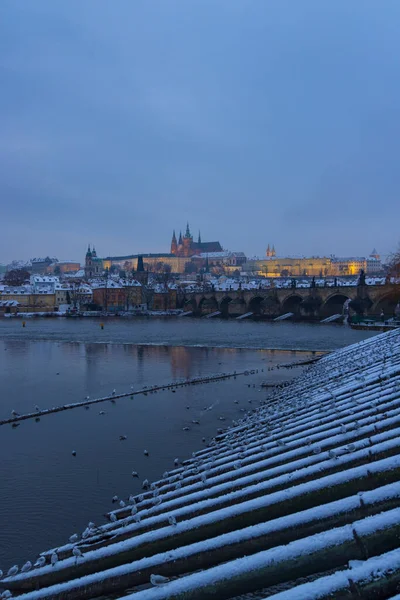 Hradcany Hradcany Tempo Inverno Praga República Checa — Fotografia de Stock