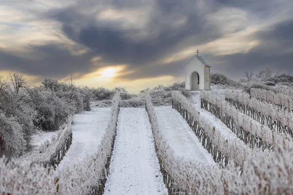 Hnanice yakınlarındaki Calvary, Znojmo bölgesi, Güney Moravya, Çek Cumhuriyeti