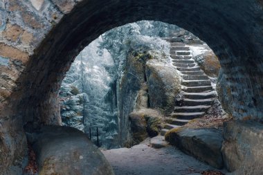 Çek Cumhuriyeti, Doğu Bohemya 'daki Broumovske Steny Dağları