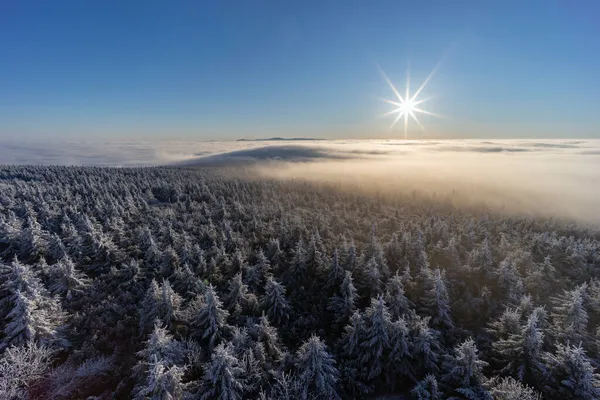Winter Landscape Velka Destna Orlicke Mountains Eastern Bohemia Czech Republic — Stock Photo, Image