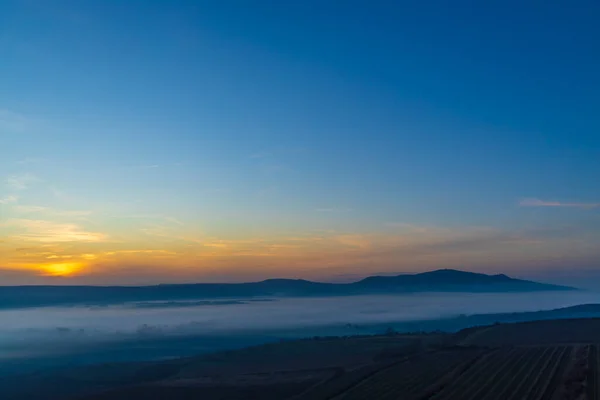 Atardecer Sobre Palava Moravia Del Sur República Checa — Foto de Stock