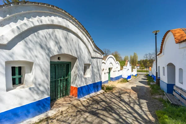 Group Typical Outdoor Wine Cellars Plze Petrov Southern Moravia Czech — Stock Photo, Image