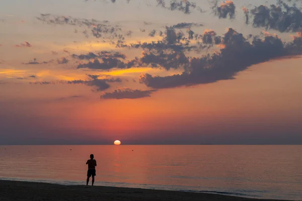 Sonnenuntergang Rodi Garganico Nationalpark Gargano Apulien Italien — Stockfoto