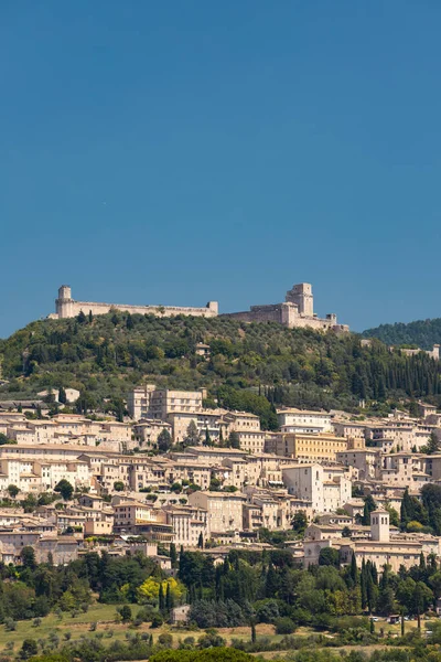 Vista Panorámica Asís Ciudad Medieval Provincia Perugia Umbría Italia —  Fotos de Stock