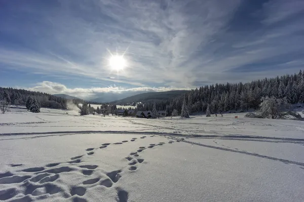 Paisaje Invernal Alrededor Mala Upa Montañas Gigantes Krkonose Bohemia Del —  Fotos de Stock