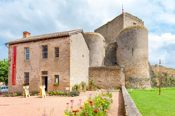 Zamek Semur Brionnais Burgundia Francja — Zdjęcie stockowe