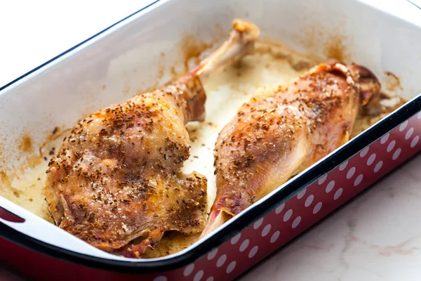 Patas Ganso Horno Con Comino Sartén —  Fotos de Stock