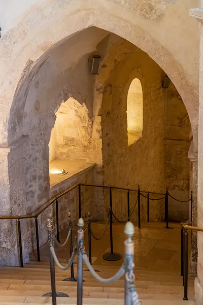 Sanktuarium San Michele Arcangelo Unesco Monte Santangelo Puglia Włochy — Zdjęcie stockowe